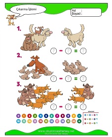 Çıkarma İşlemi Çalışma Sayfaları